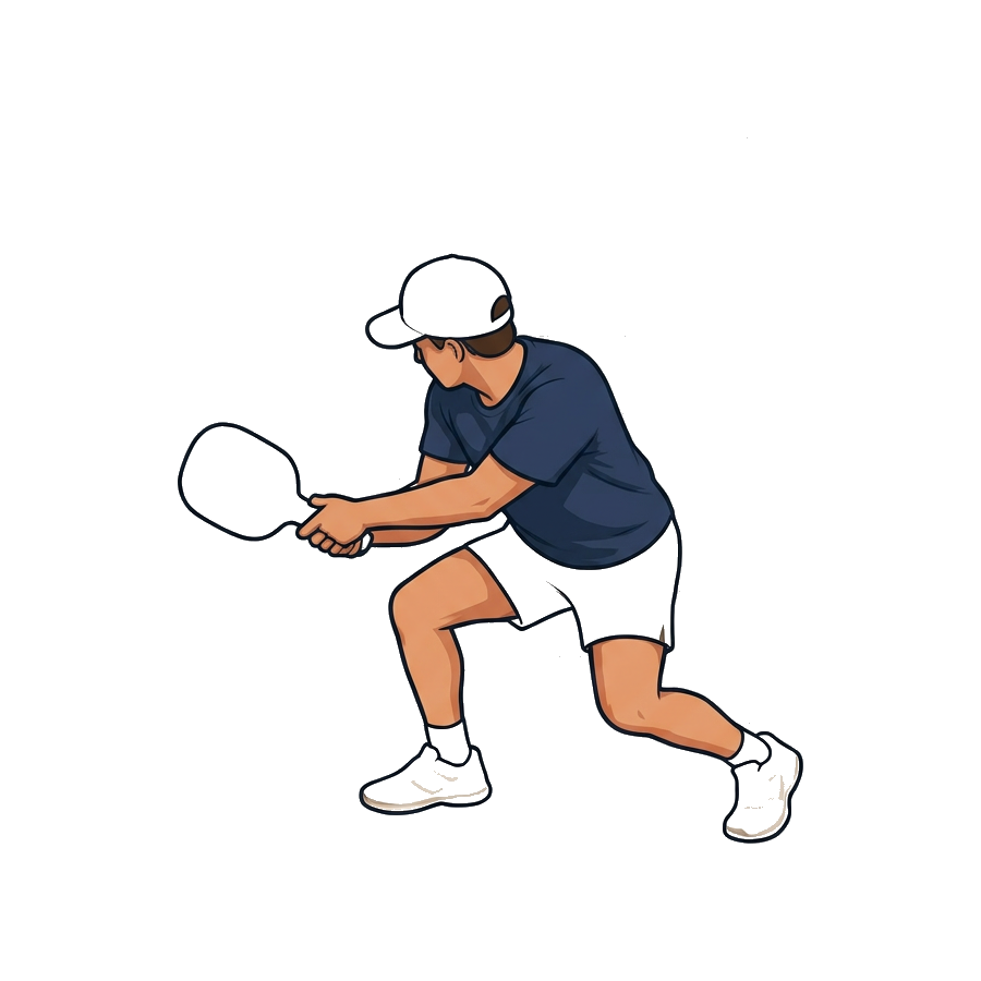 Pickleball player — male-backhand